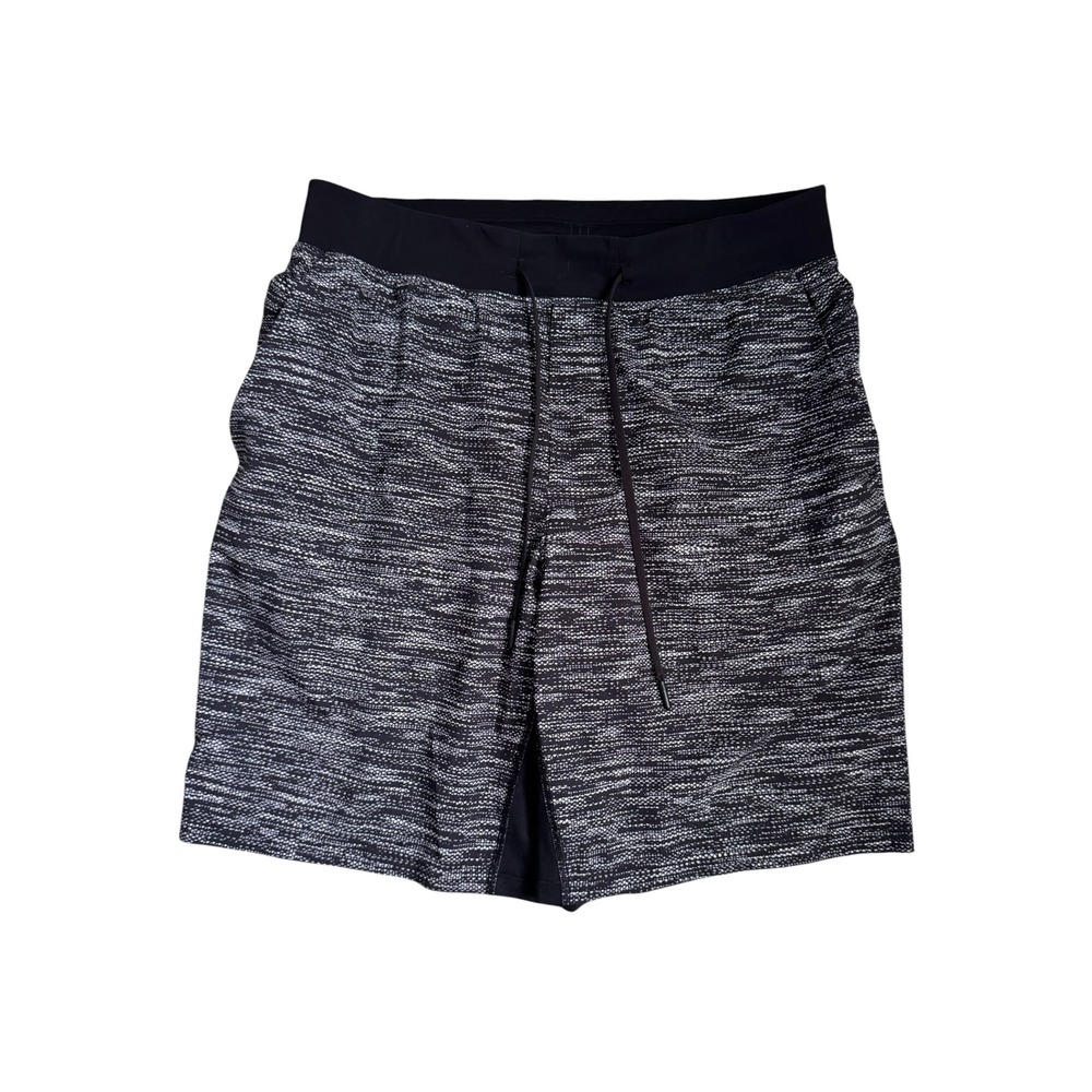 Lululemon T.H.E. Short 9" Updated Mens L All Court Texture White Black M7AAUS‎